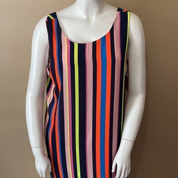 Project Runway Striped Maxi Dress- Asymmetrical -Size XXL - Picture 3 of 13